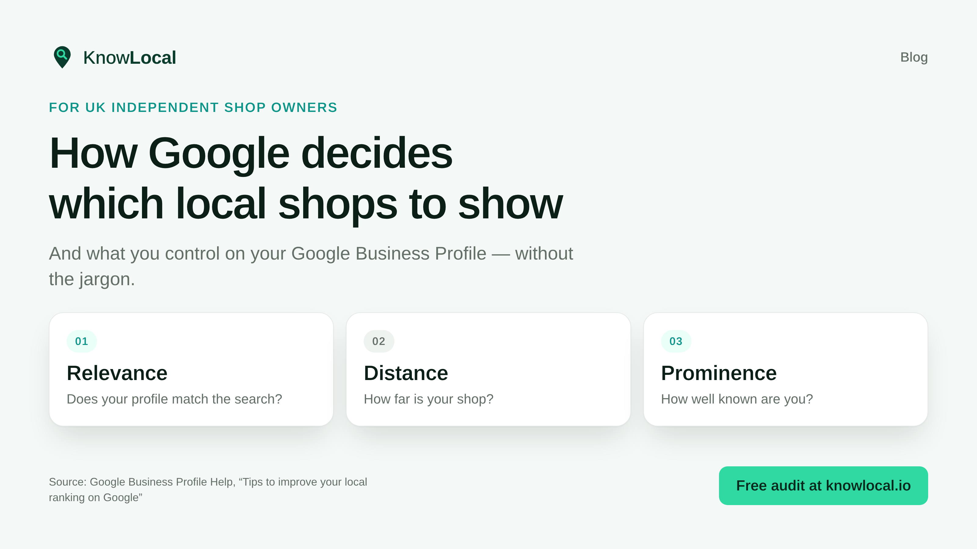 Google local ranking factors: how Google decides which shops to show
